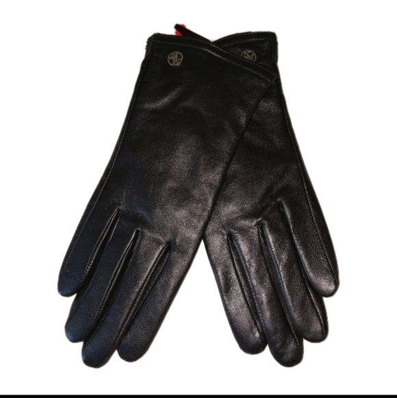 Adrienne Vittadini Accessories - Nwt Adrienne Vitadinni Black Leather Thinsulate Gloves Small